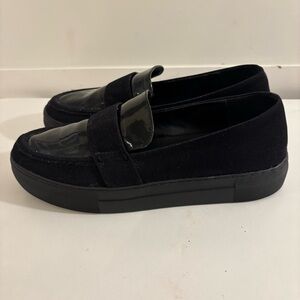 Nine West Black Platform Loafers
